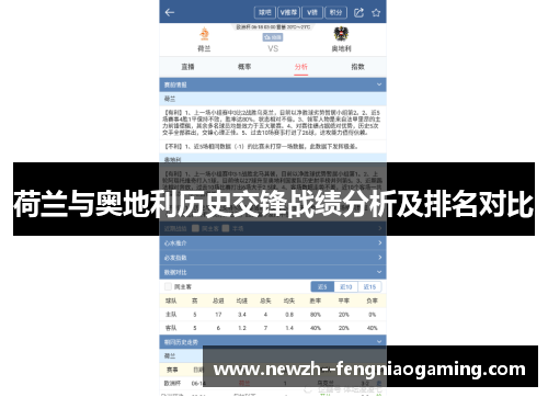 荷兰与奥地利历史交锋战绩分析及排名对比 荷兰与奥地利历史交锋战绩分析及排名对比